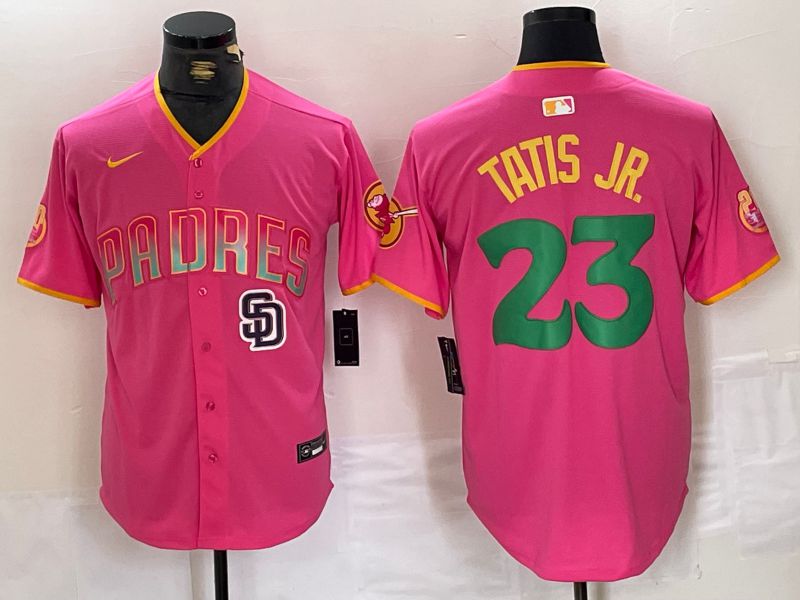 Men San Diego Padres 23 Tatis jr Pink Jointly 2024 Nike MLB Jersey style 8